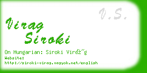 virag siroki business card